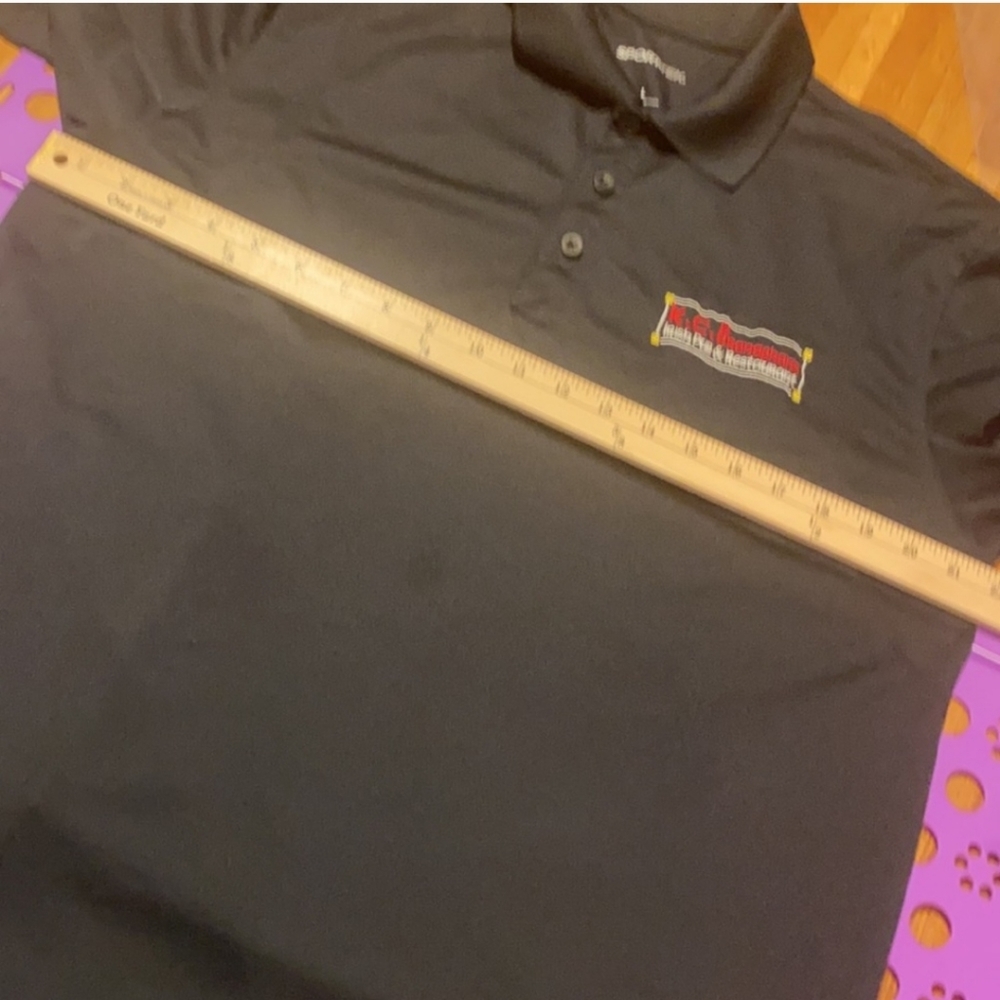 Sport-Tek Black Logo Polo Shirt Men Size L - Picture 7 of 8